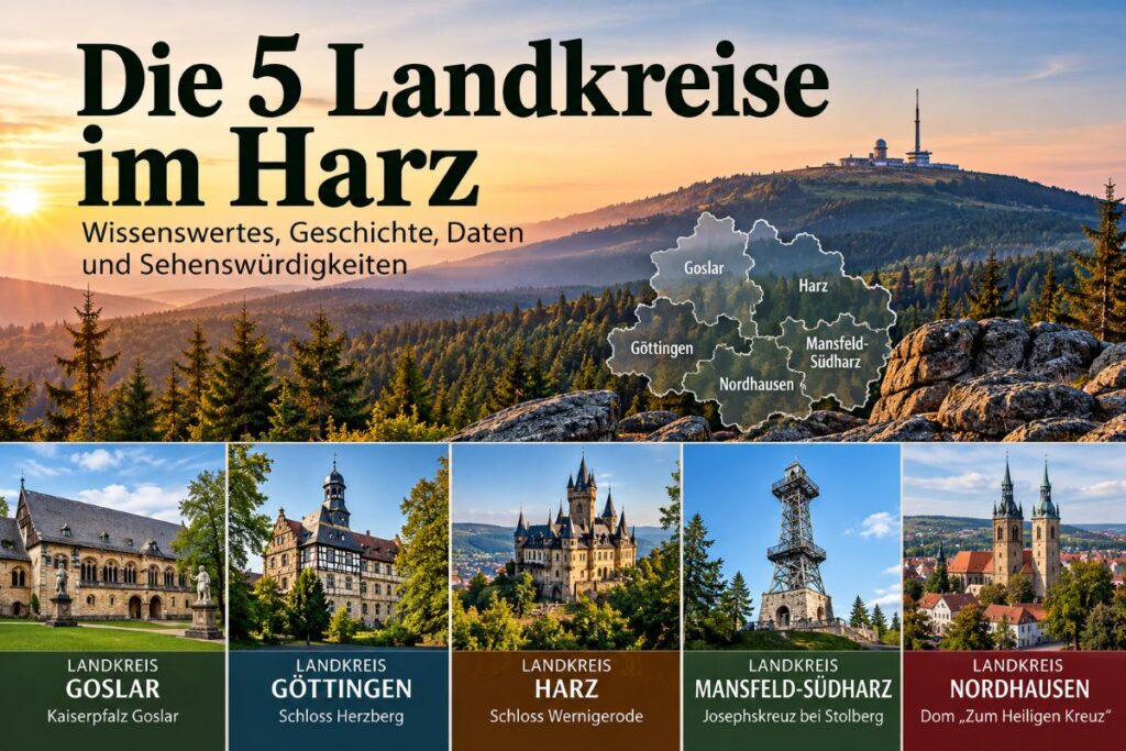 Die fünf Landkreise im Harz